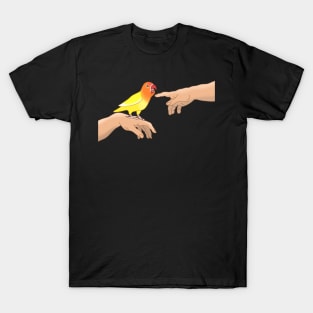 Michelangelo Lovebird Yellow Fischer's T-Shirt